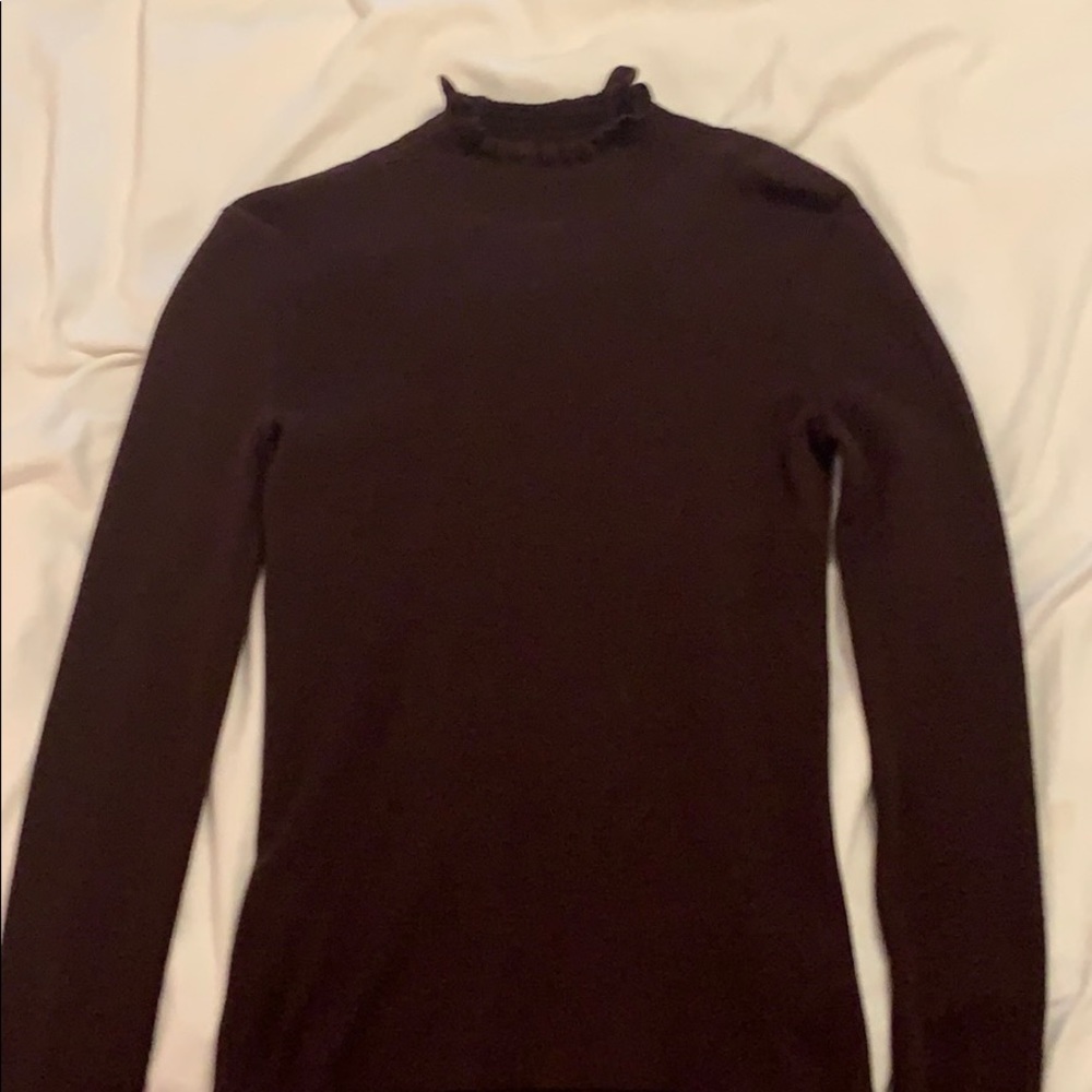 Brown turtleneck sweater